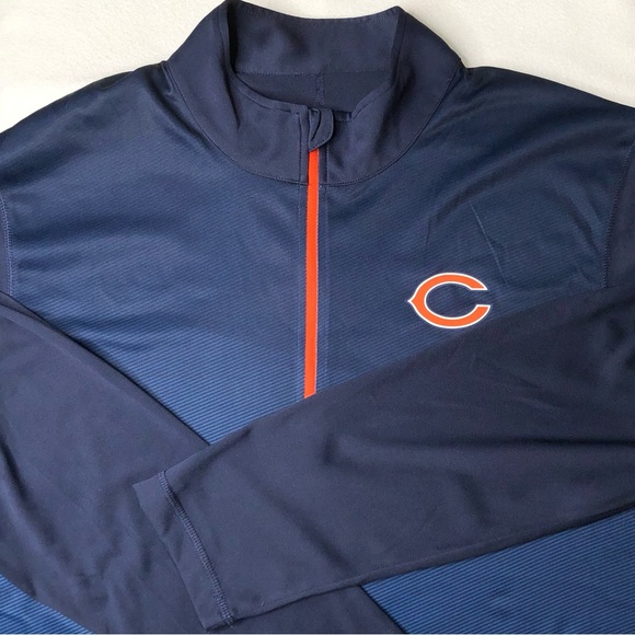 NFL™️ Chicago Bears Cool Base Combine 1/4-Zip Long Sleeve Raglan Top Size (XL) - Picture 9 of 15
